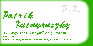 patrik kutnyanszky business card